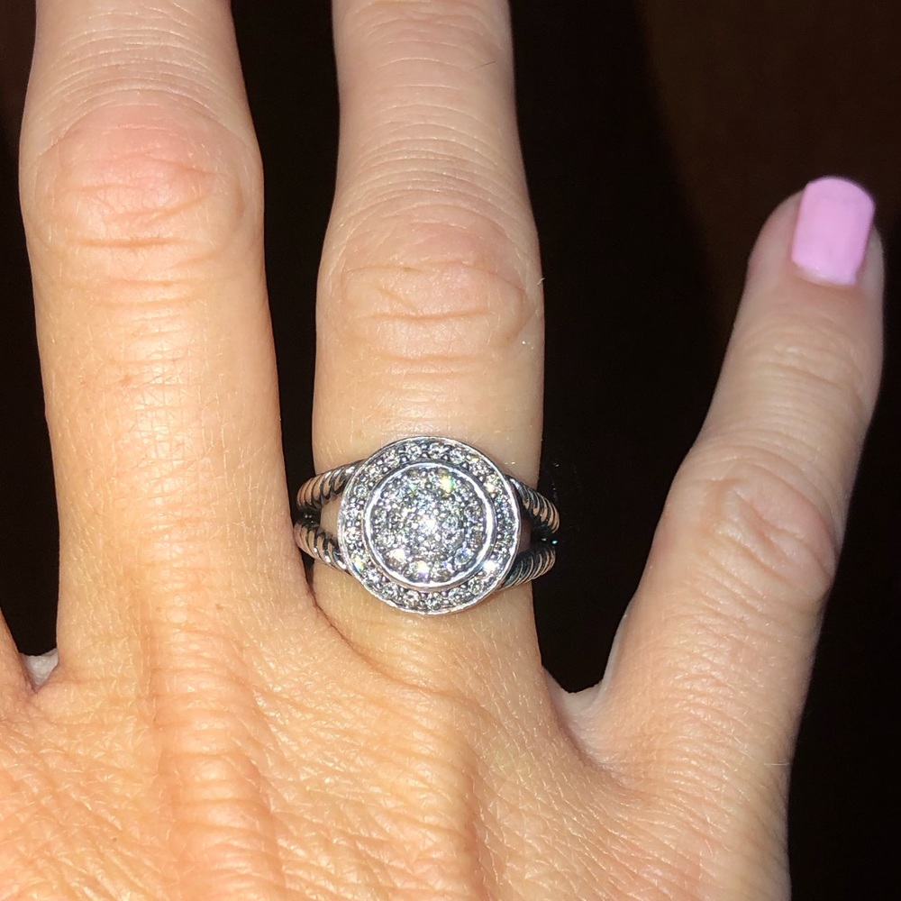 SOLD David Yurman Cerise Diamond Ring - Picture 3 of 7